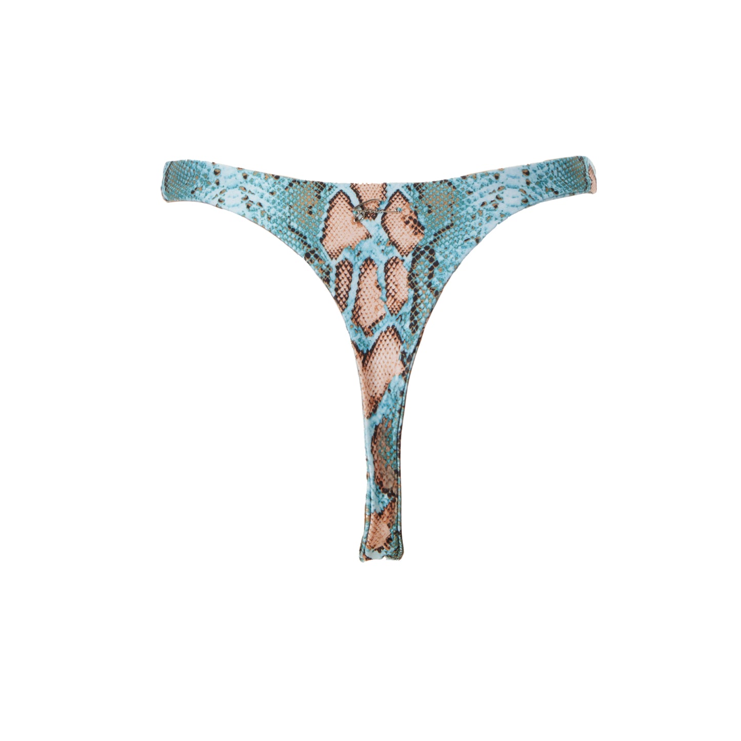 TAYLOR HIGH WAIST BIKINI BOTTOMS BLUE SNAKE