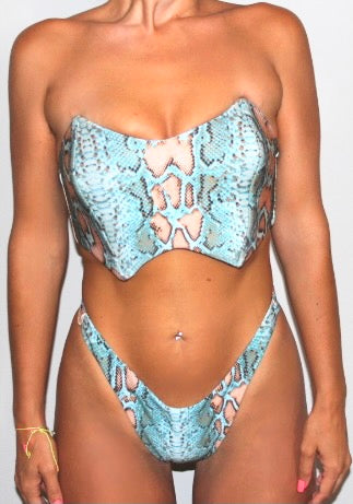 Blue snake exclusive women's swimwear