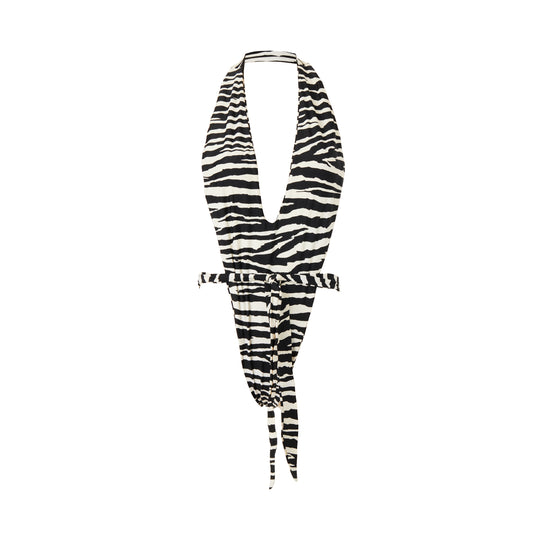 KATARINA HALTER ONE PIECE ZEBRA